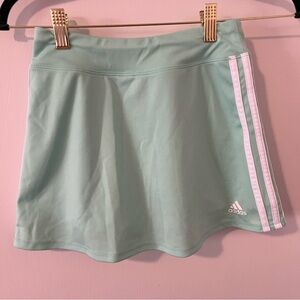 Adidas Girls Mint Green Tennis Skort Skirt Built in Shorts Size Large 14